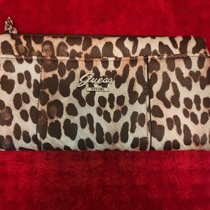 Guess leopard print wallet
